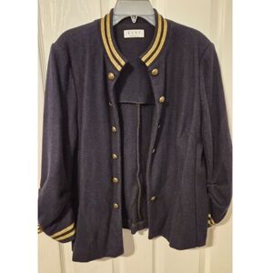 ELVI Navy Jacket with Gold Accents